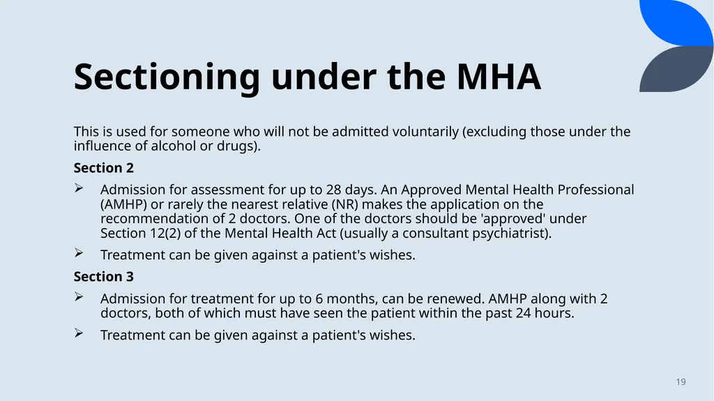 Psychiatry for Finals Dr Eleanor Morris, - slide 19 of 26