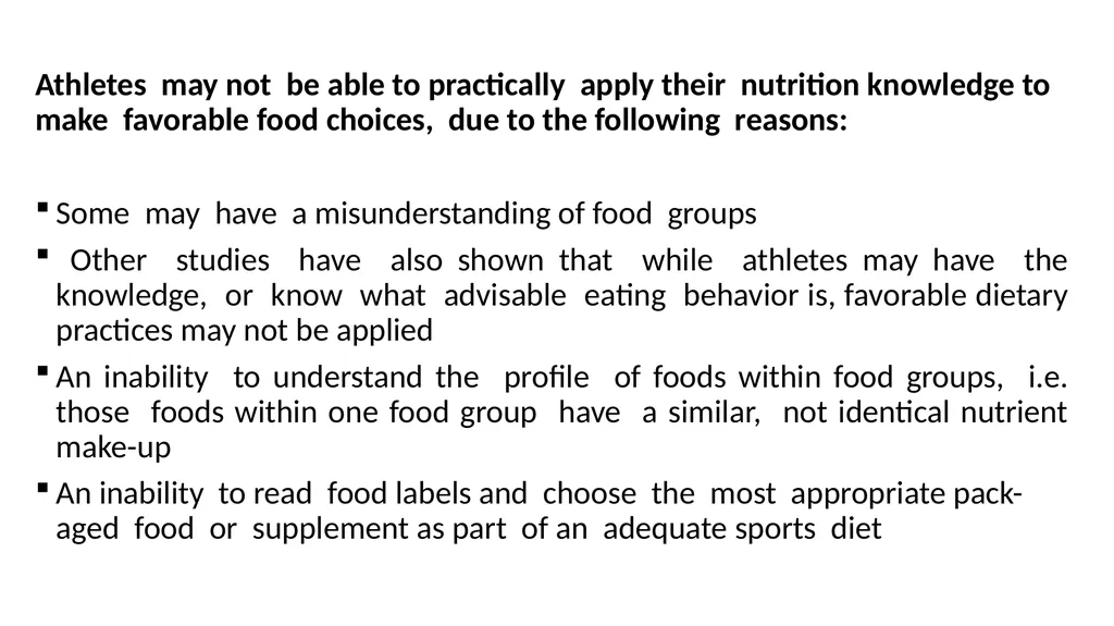 CHAAPTER ONE Introduction to Sports Nutrition The - slide 16 of 40