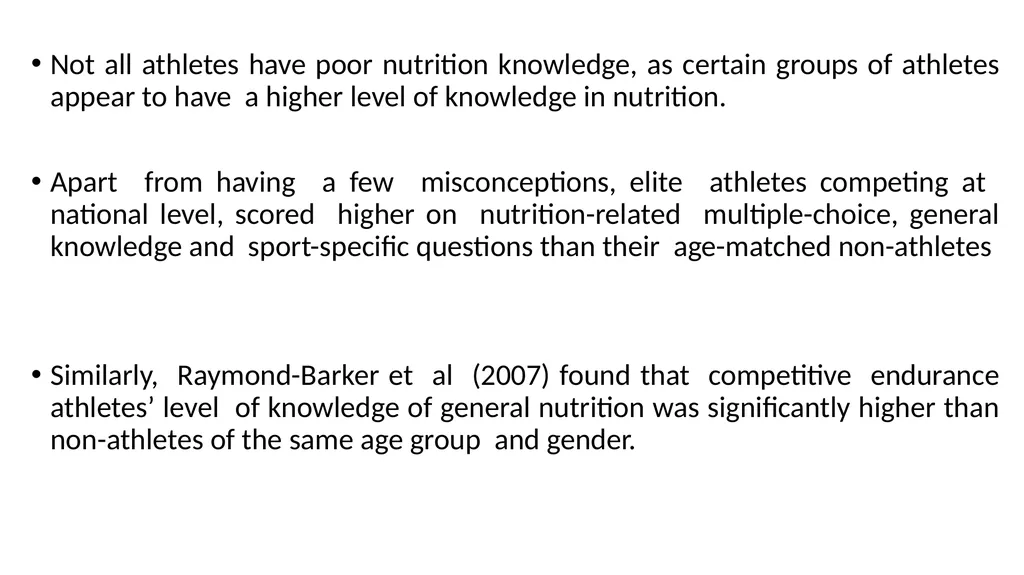 CHAAPTER ONE Introduction to Sports Nutrition The - slide 14 of 40