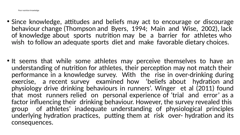 CHAAPTER ONE Introduction to Sports Nutrition The - slide 12 of 40