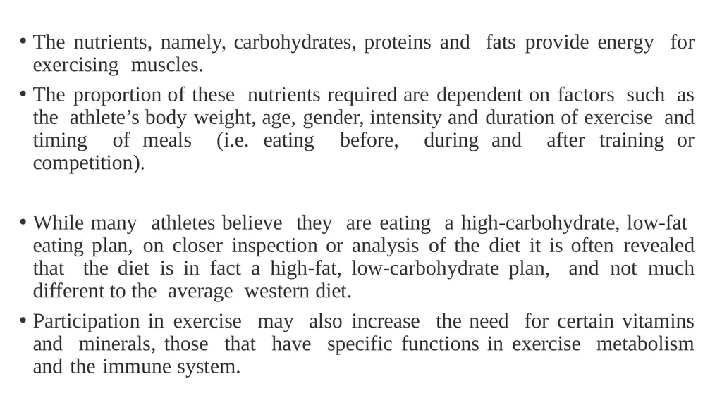 CHAAPTER ONE Introduction to Sports Nutrition The - slide 5 of 40