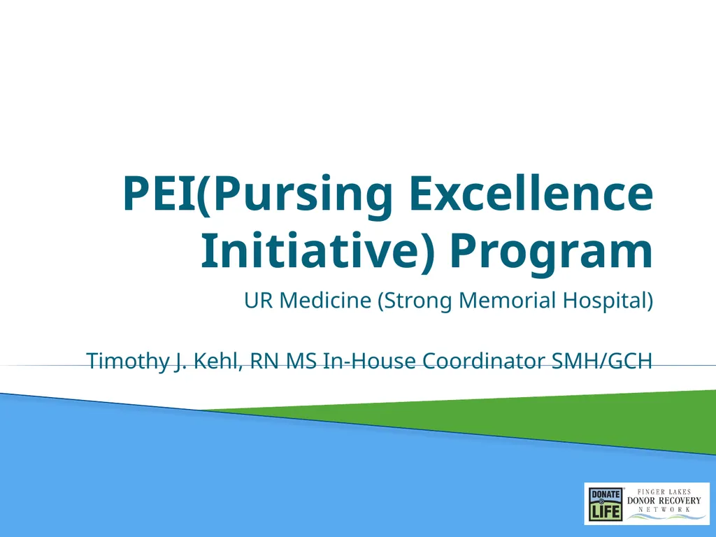 PEI(Pursing Excellence Initiative) Program UR - slide 1 of 5