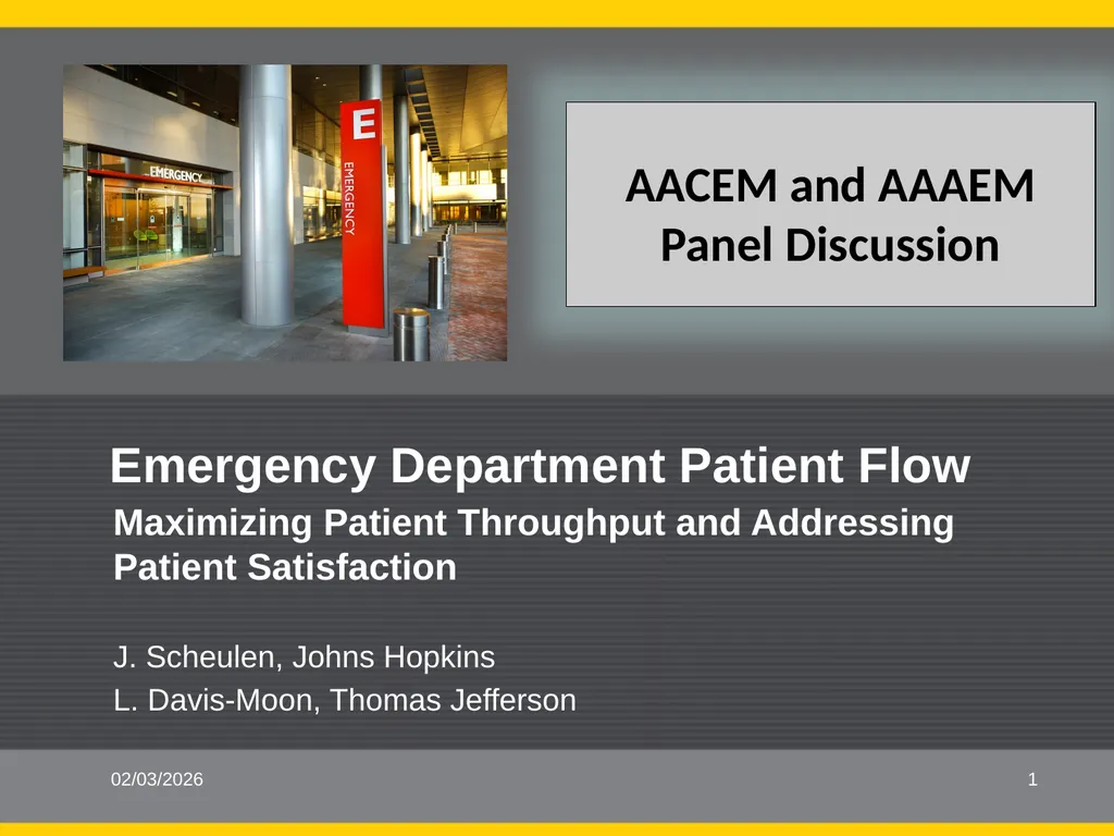 Emergency Department Patient Flow Maximizing