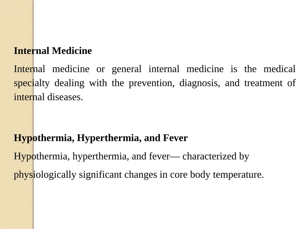 Introduction of Internal Medicine By Dr. Hussein - slide 2 of 11