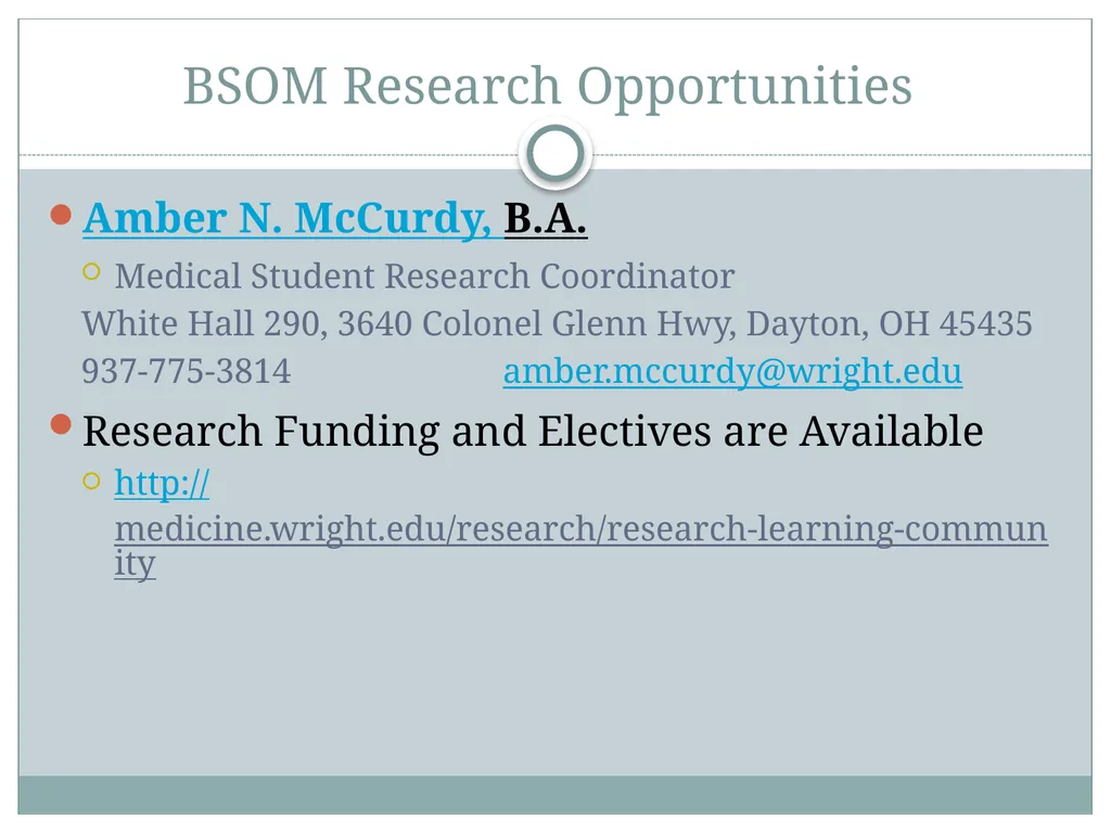 Jayna Vossler, MS, CRA, RHIA Research program - slide 18 of 18