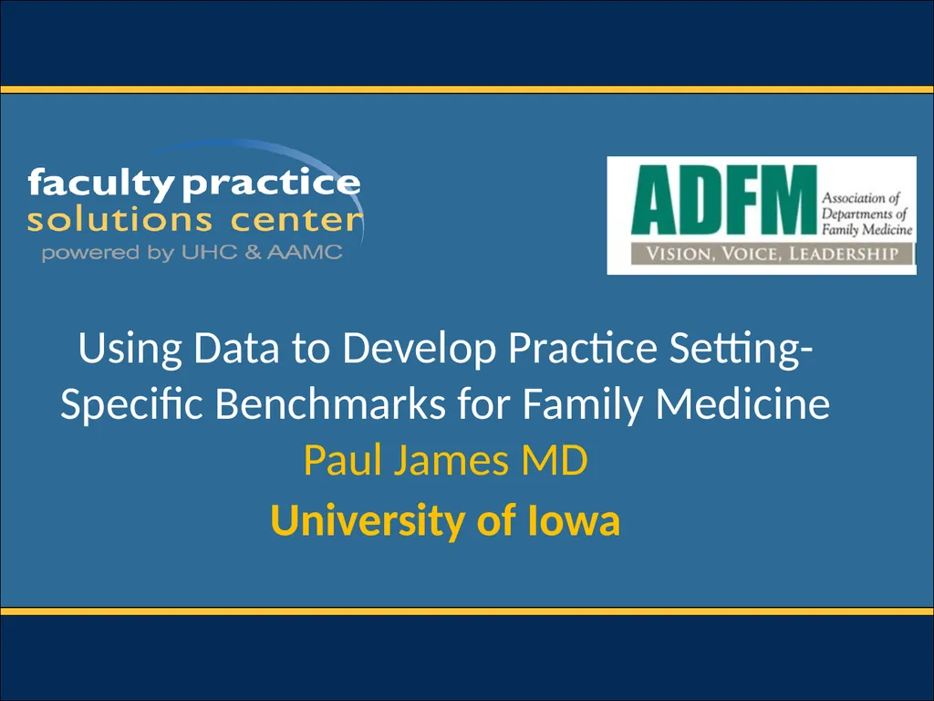 Using Data to Develop Practice Setting-Specific - slide 1 of 16