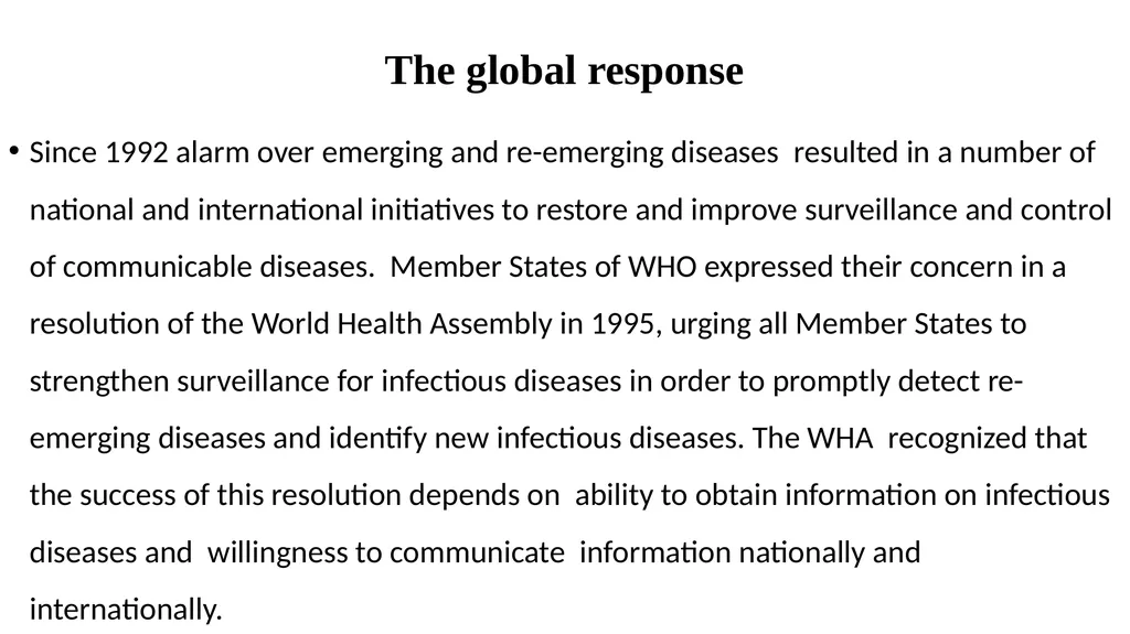 Introduction to emerging and re-emerging - slide 19 of 22
