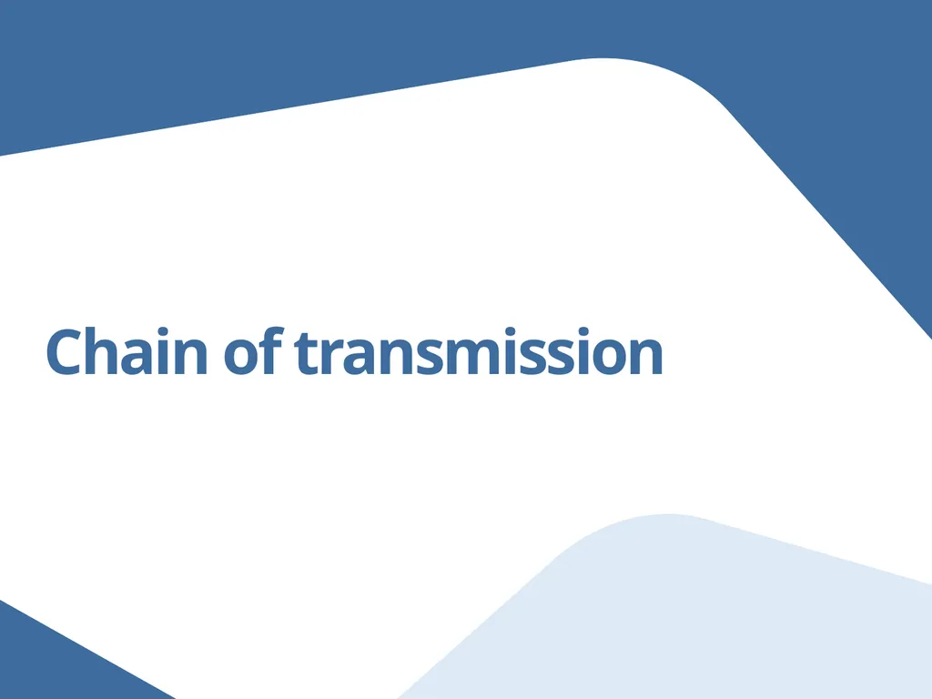 Chain of transmission Objectives Review basic - slide 1 of 43