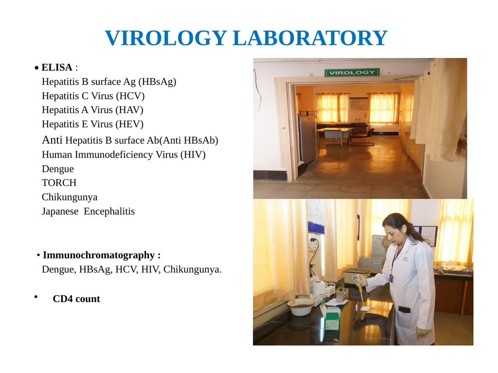 DEPARTMENT OF MICROBIOLOGY VIROLOGY LABORATORY - slide 18 of 22