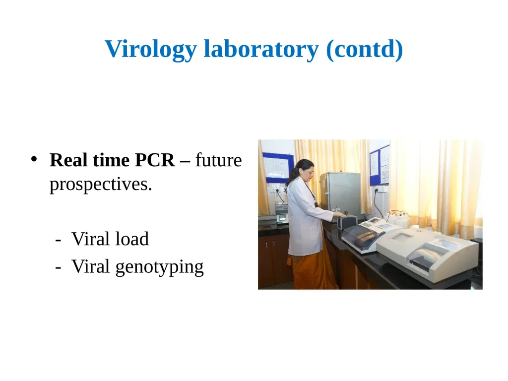 DEPARTMENT OF MICROBIOLOGY VIROLOGY LABORATORY - slide 19 of 22