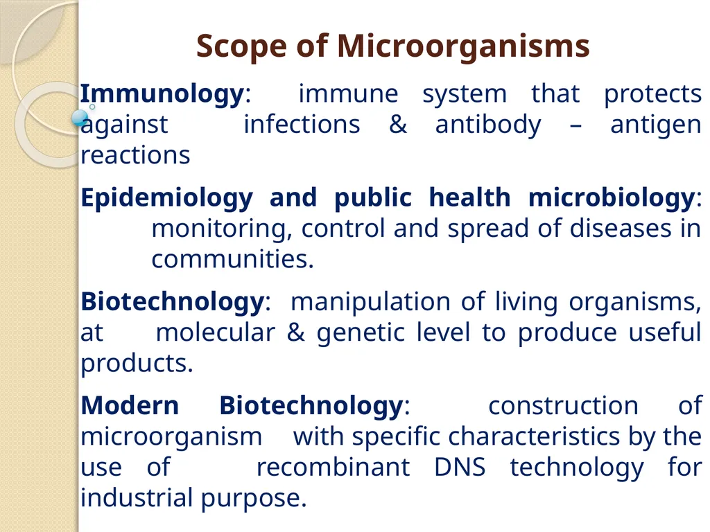 MICROBIOLOGY Introduction: Micro = small, bio = - slide 10 of 11