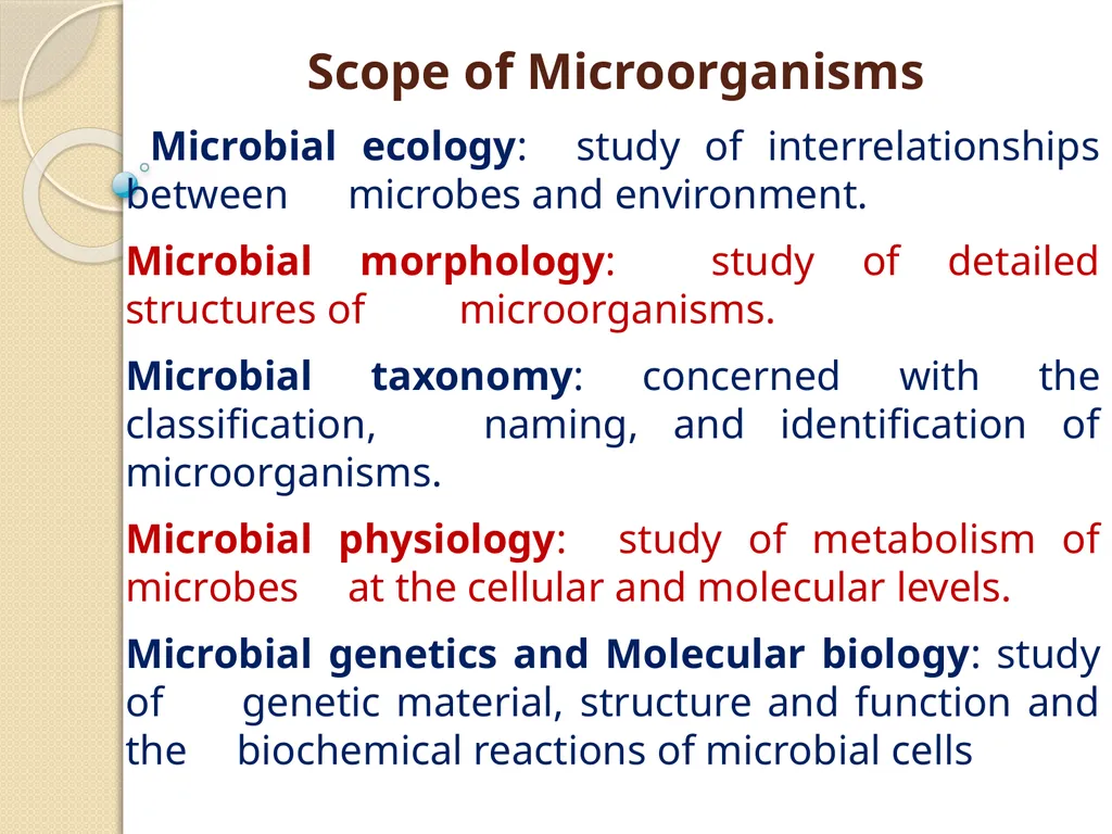 MICROBIOLOGY Introduction: Micro = small, bio = - slide 7 of 11