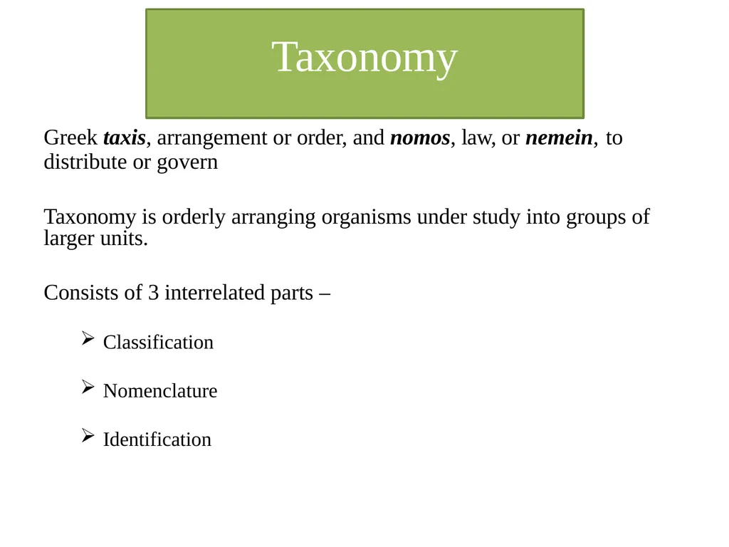 Bacterial Taxonomy Dr. Namita Ashish Singh - slide 2 of 41