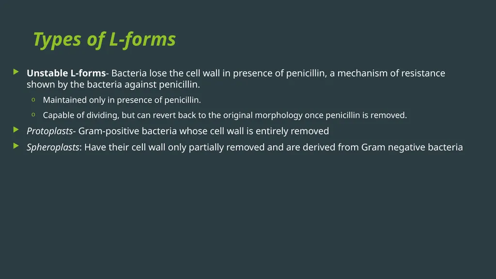 General Bacteriology MORPHOLOGY Gram positive - slide 36 of 38