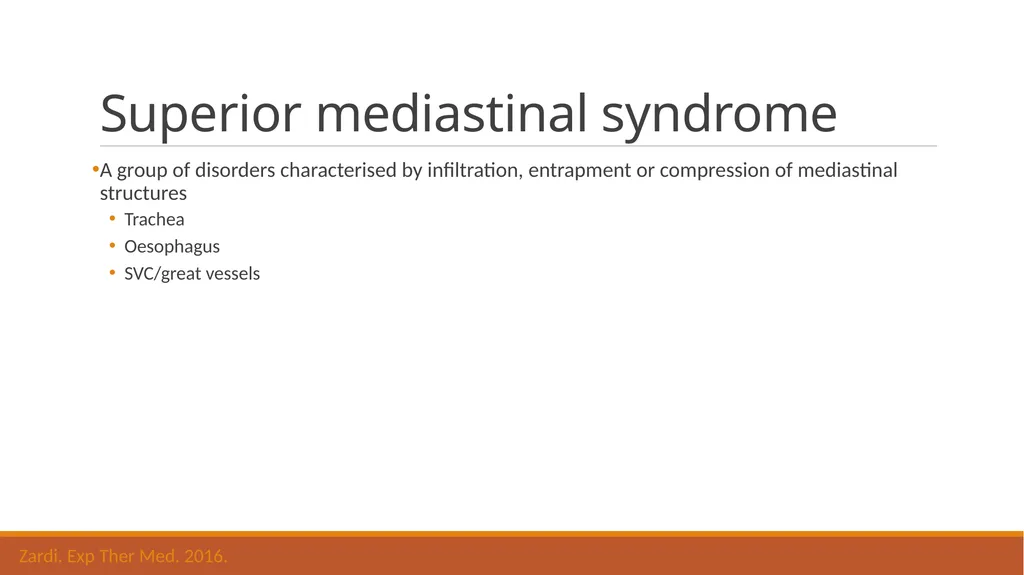 Superior Mediastinal Syndrome Saadiq Moolla 04 - slide 2 of 8
