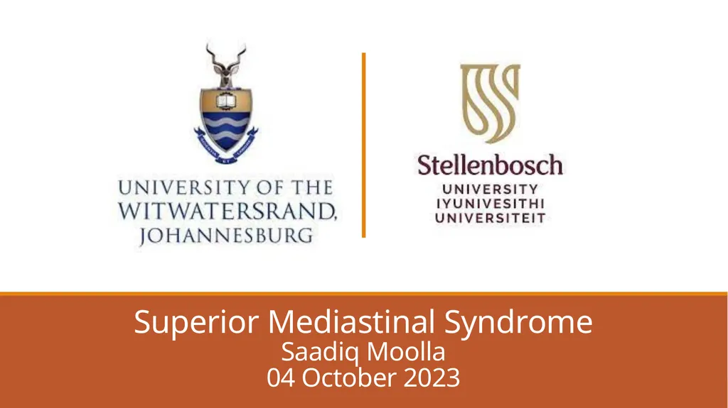 Superior Mediastinal Syndrome Saadiq Moolla 04