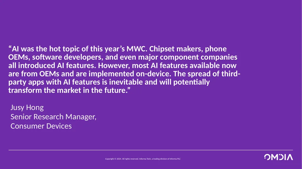 Jusy Hong, Senior Research Manager, Components & - slide 4 of 13