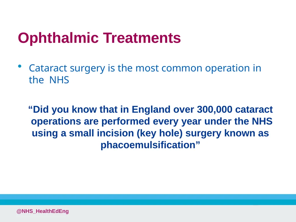 A Career in Ophthalmology @NHS_HealthEdEng - slide 9 of 25