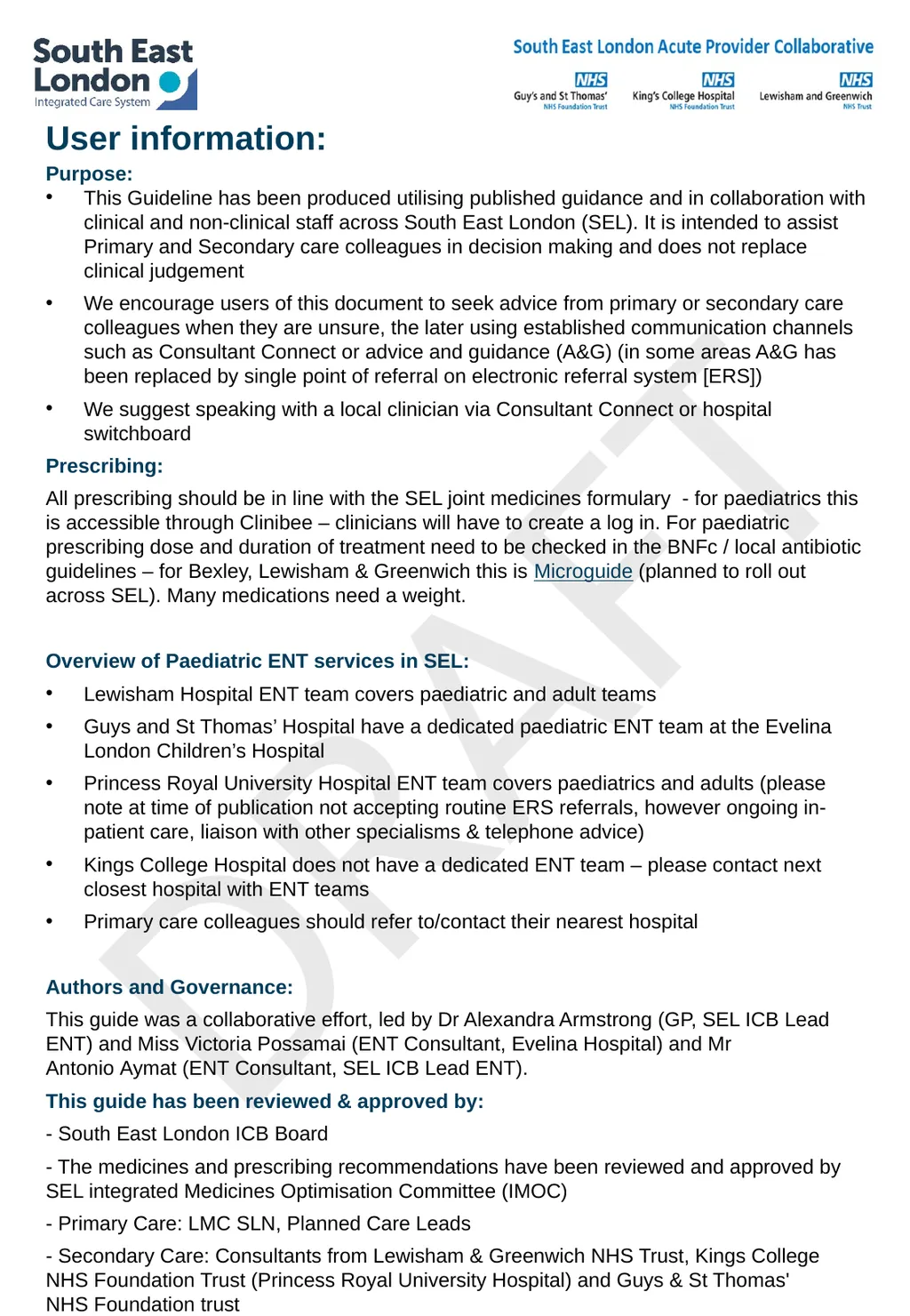 December 2023 Draft: ENT Paediatric Primary and - slide 2 of 20