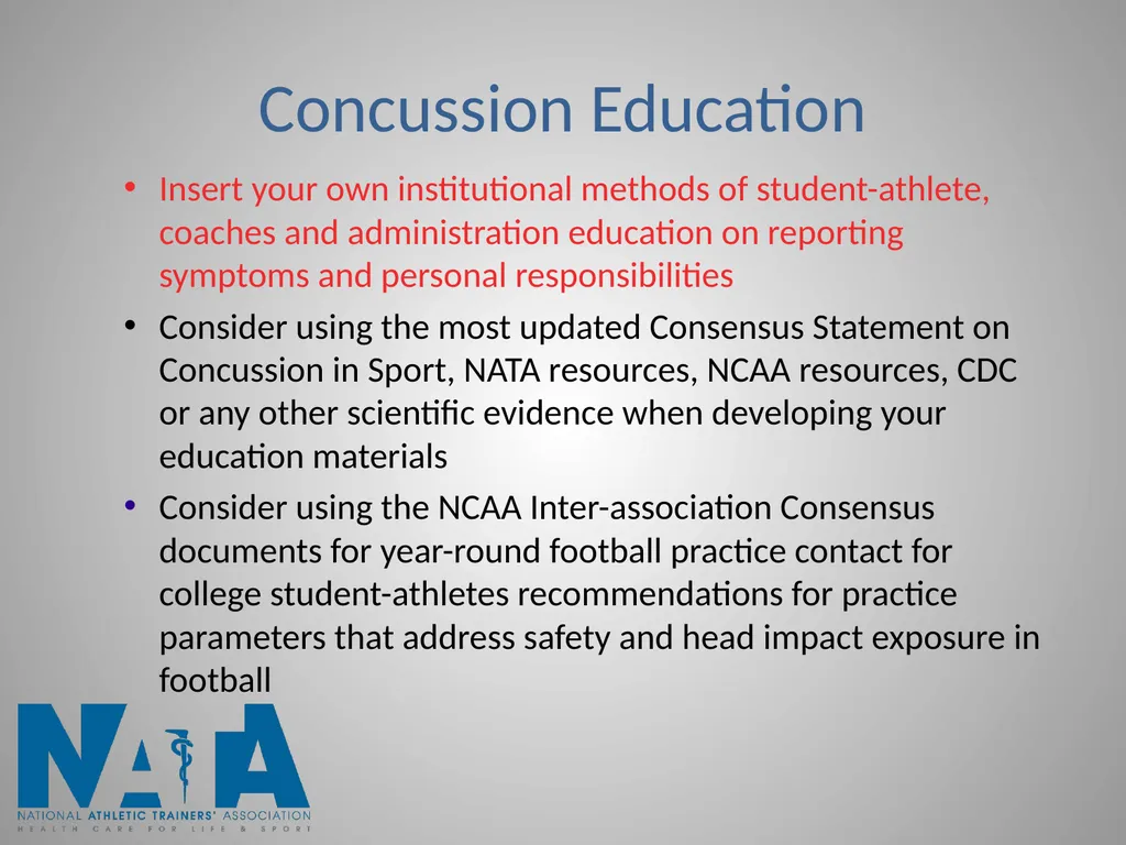 Concussions in Intercollegiate Athletics - slide 6 of 22