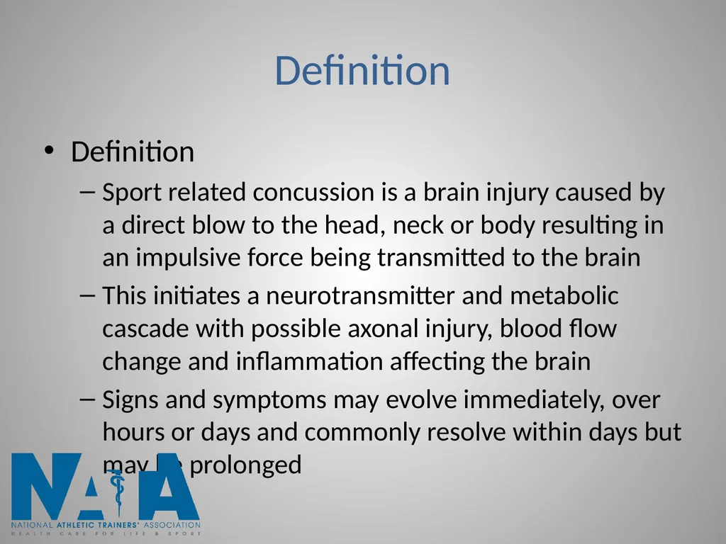 Concussions in Intercollegiate Athletics - slide 2 of 22