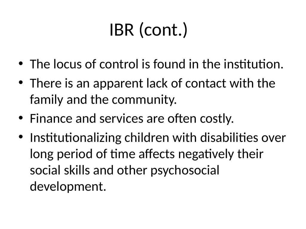 Rehabilitation Introduction The Concept of - slide 11 of 20