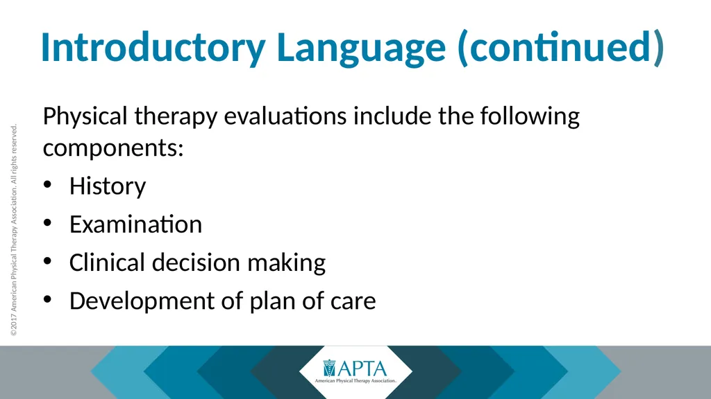 2017 Physical Therapy Evaluation Codes - slide 20 of 52
