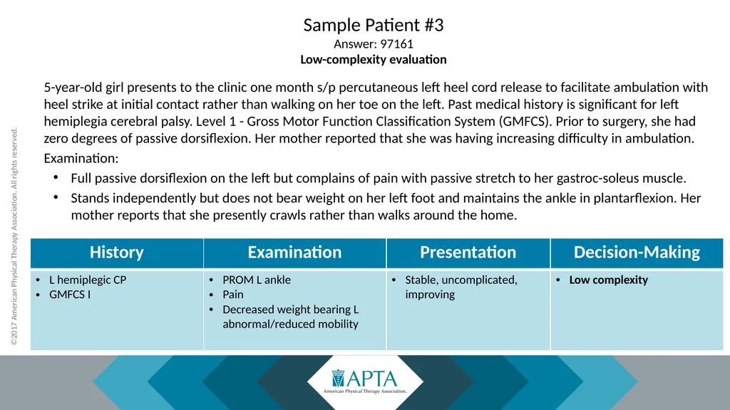 2017 Physical Therapy Evaluation Codes - slide 49 of 52