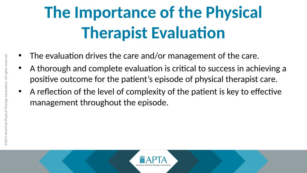 2017 Physical Therapy Evaluation Codes - slide 7 of 52