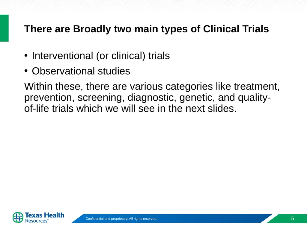 Clinical Trial Phases & Design of Clinical Trials - slide 5 of 17