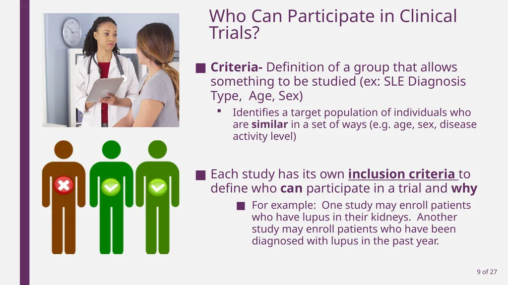 An Introduction to Clinical Trials Lupus - slide 9 of 27