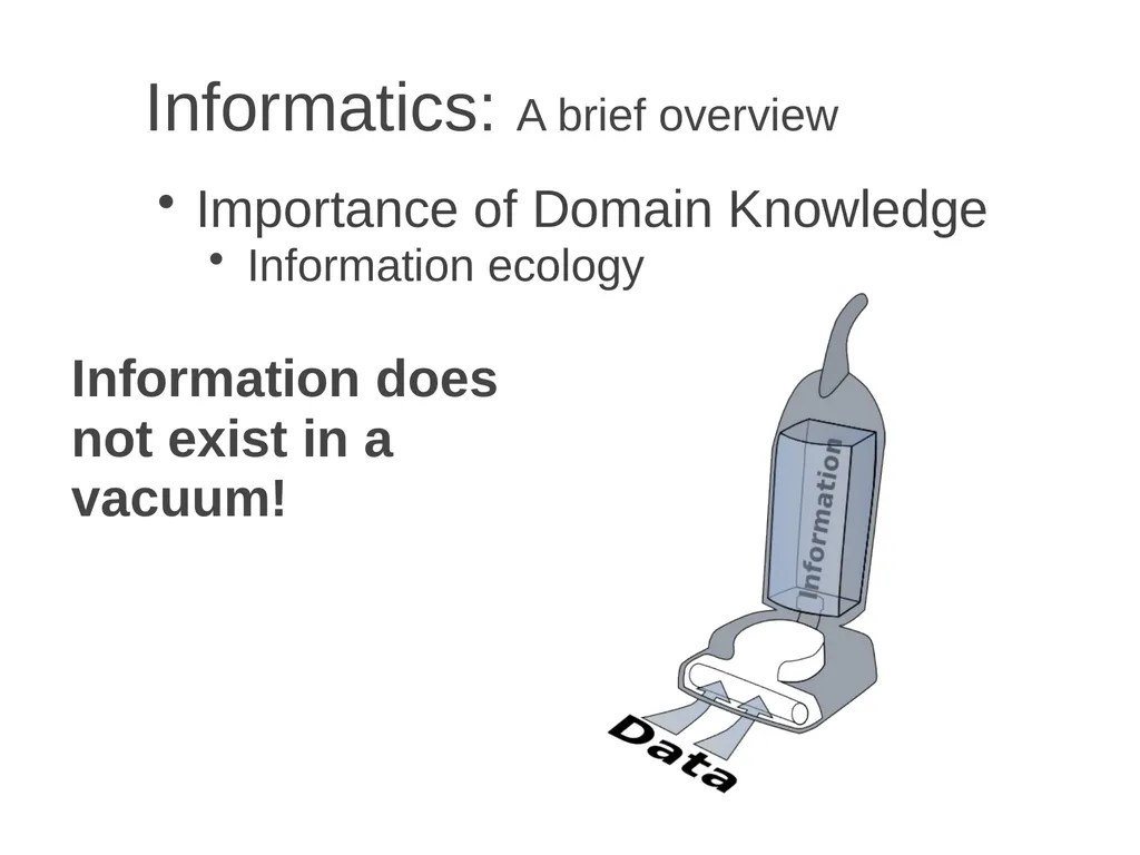 Informatics A brief overview Chia-Hua Yu - slide 14 of 42