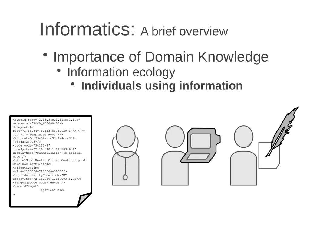 Informatics A brief overview Chia-Hua Yu - slide 26 of 42