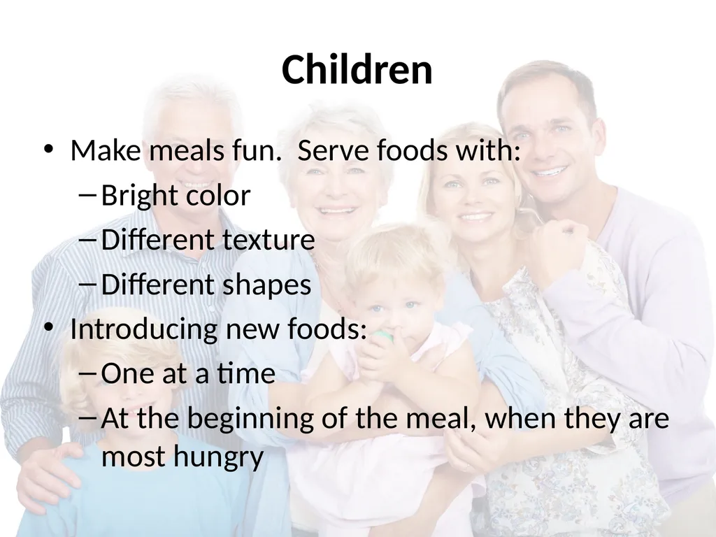 Nutrition Throughout Life Nutritional Needs - slide 8 of 31