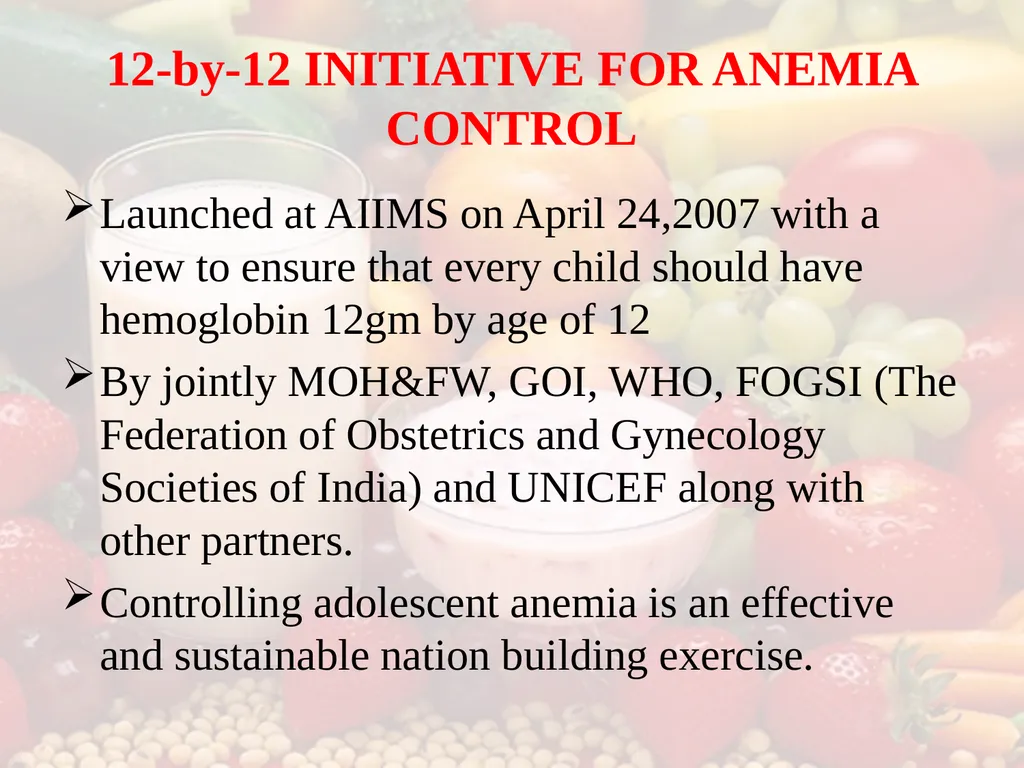 Nutrition COMMUNITY NUTRITION PROGRAMME - slide 25 of 79