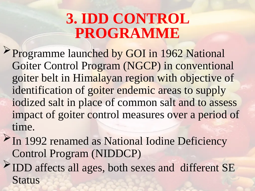 Nutrition COMMUNITY NUTRITION PROGRAMME - slide 28 of 79