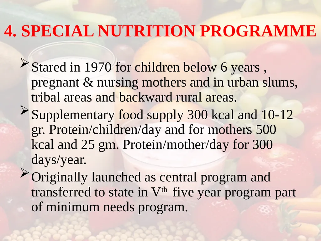 Nutrition COMMUNITY NUTRITION PROGRAMME - slide 35 of 79
