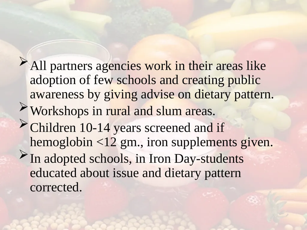 Nutrition COMMUNITY NUTRITION PROGRAMME - slide 26 of 79