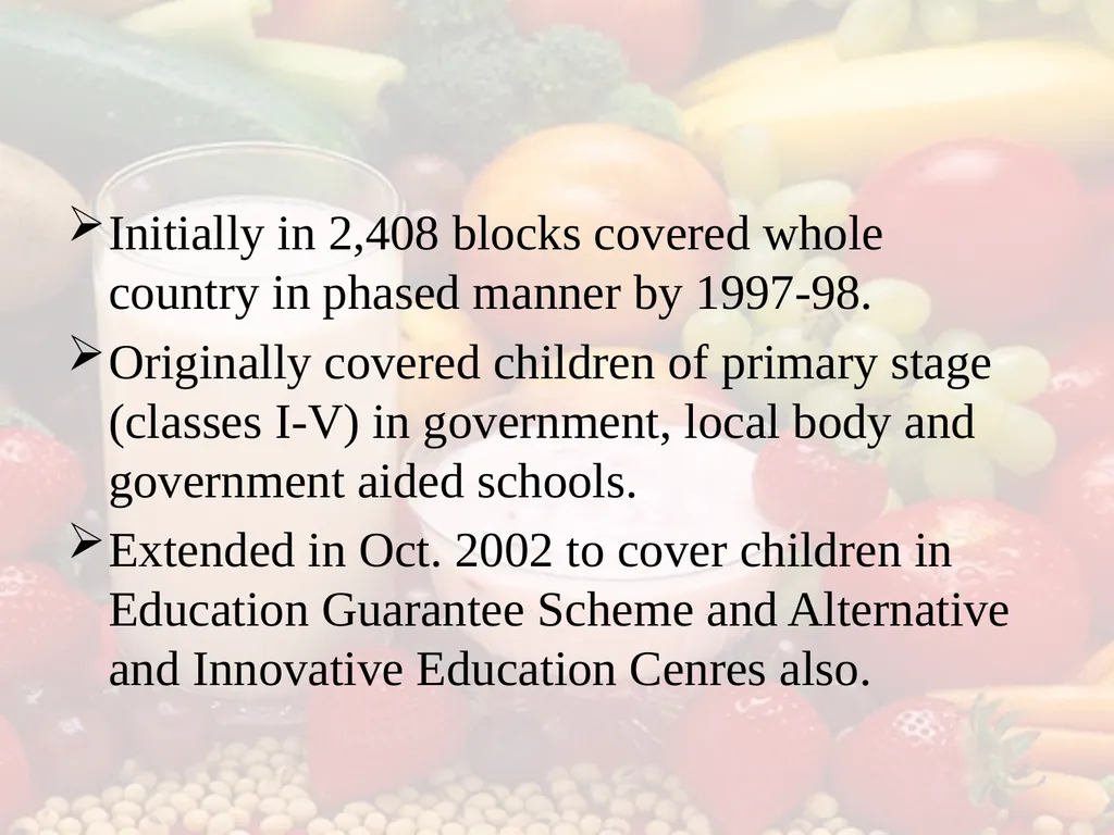 Nutrition COMMUNITY NUTRITION PROGRAMME - slide 69 of 79