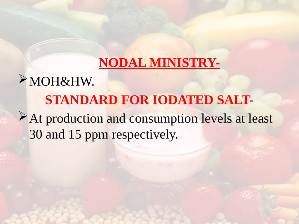 Nutrition COMMUNITY NUTRITION PROGRAMME - slide 34 of 79