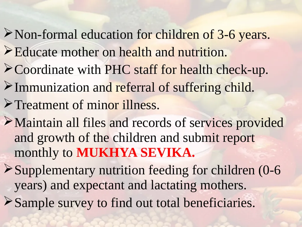 Nutrition COMMUNITY NUTRITION PROGRAMME - slide 50 of 79