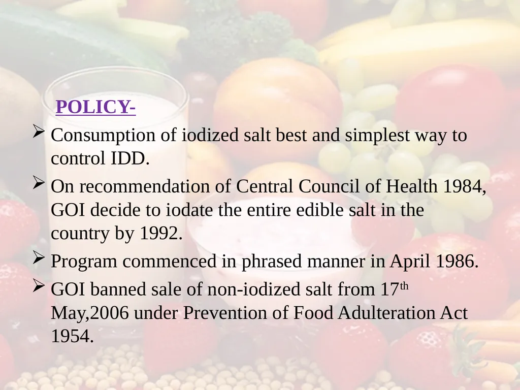 Nutrition COMMUNITY NUTRITION PROGRAMME - slide 33 of 79