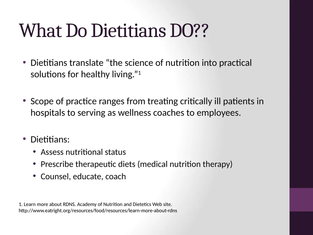 Dietetics: Beyond the Hospital presented by - slide 4 of 11