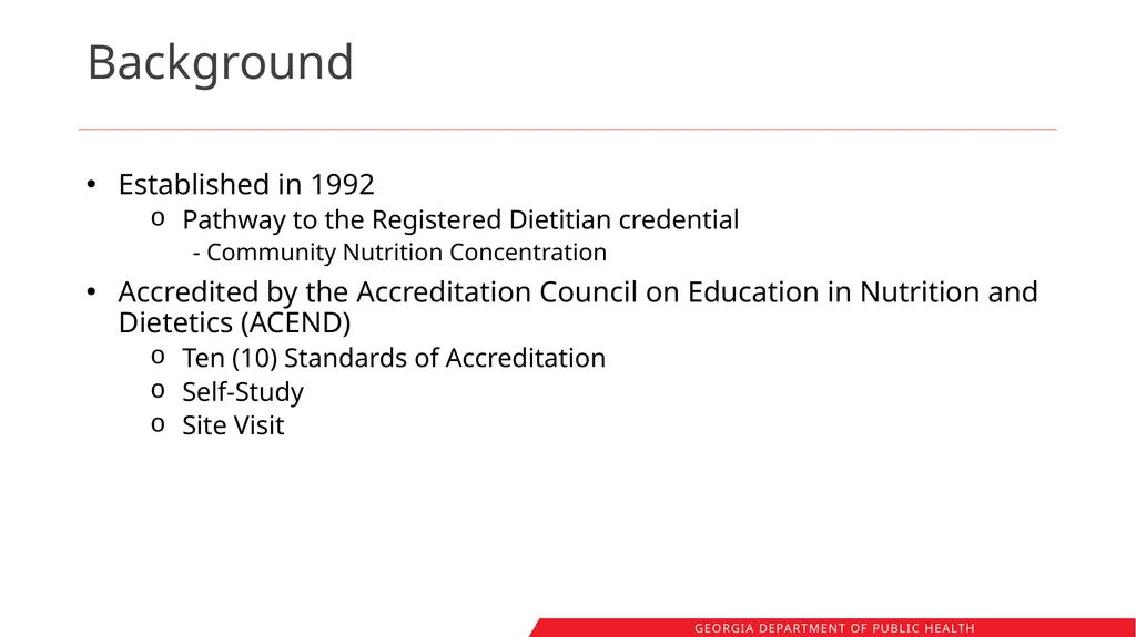 Registered Dietitians in Georgia WIC: Workforce - slide 4 of 41