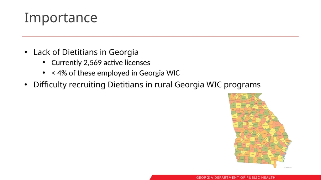 Registered Dietitians in Georgia WIC: Workforce - slide 5 of 41