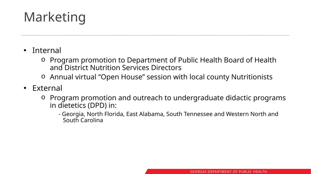 Registered Dietitians in Georgia WIC: Workforce - slide 20 of 41
