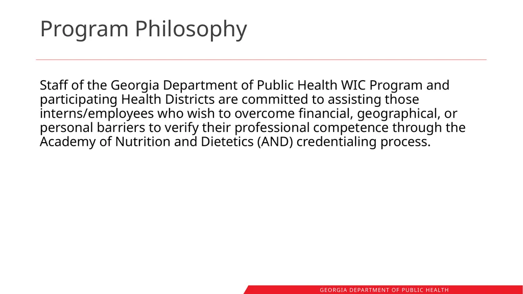 Registered Dietitians in Georgia WIC: Workforce - slide 7 of 41