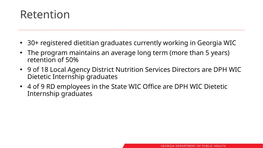 Registered Dietitians in Georgia WIC: Workforce - slide 28 of 41