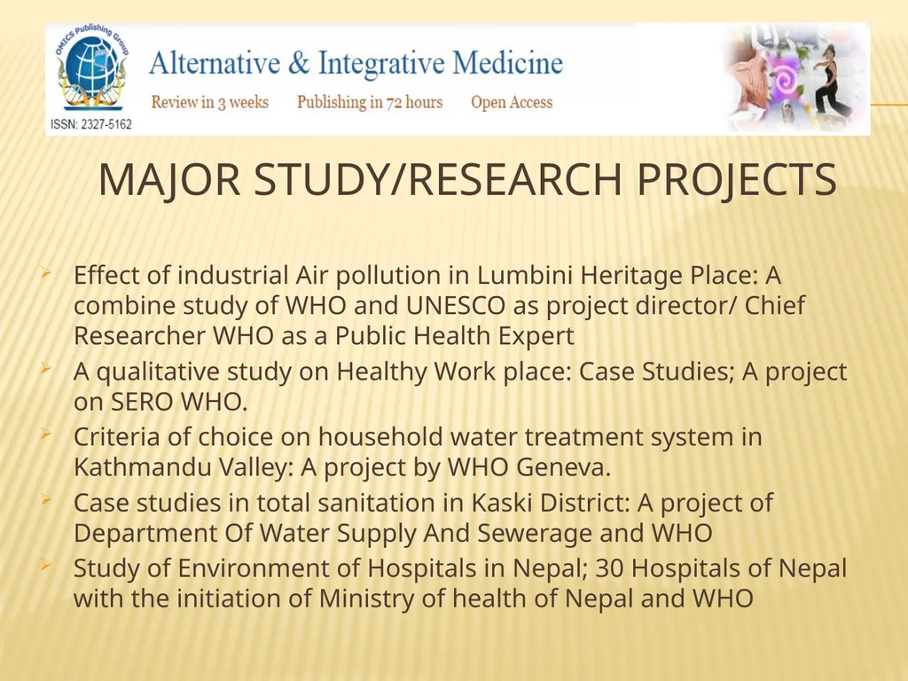 OMICS Group Contact us at: - slide 6 of 12