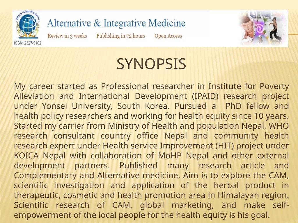 OMICS Group Contact us at: - slide 4 of 12